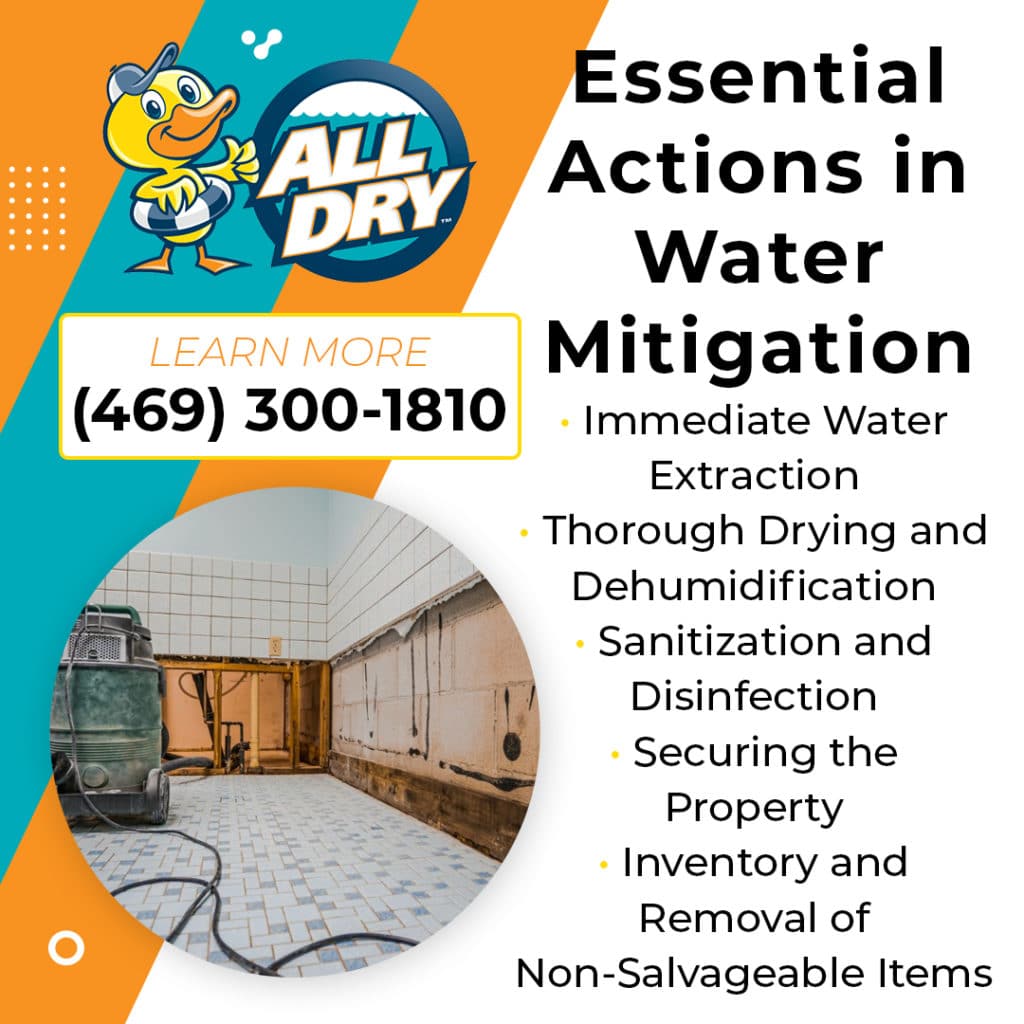 Essential Actions in Water Mitigation in Bullets